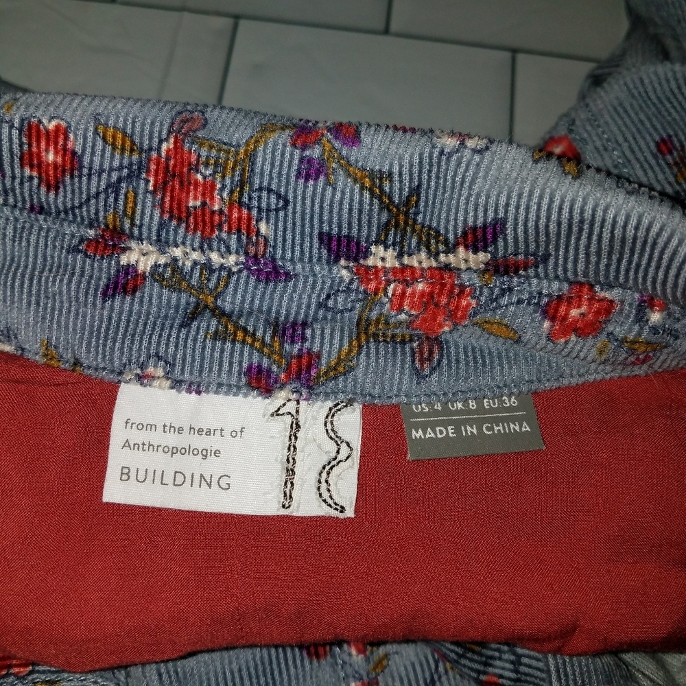 Anthropologie Building Courdory Floral Button Down Size 4 - Picture 8 of 13